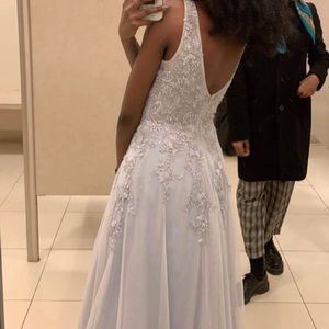 XSCAPE Bead Embellished Embroidered Ball Gown